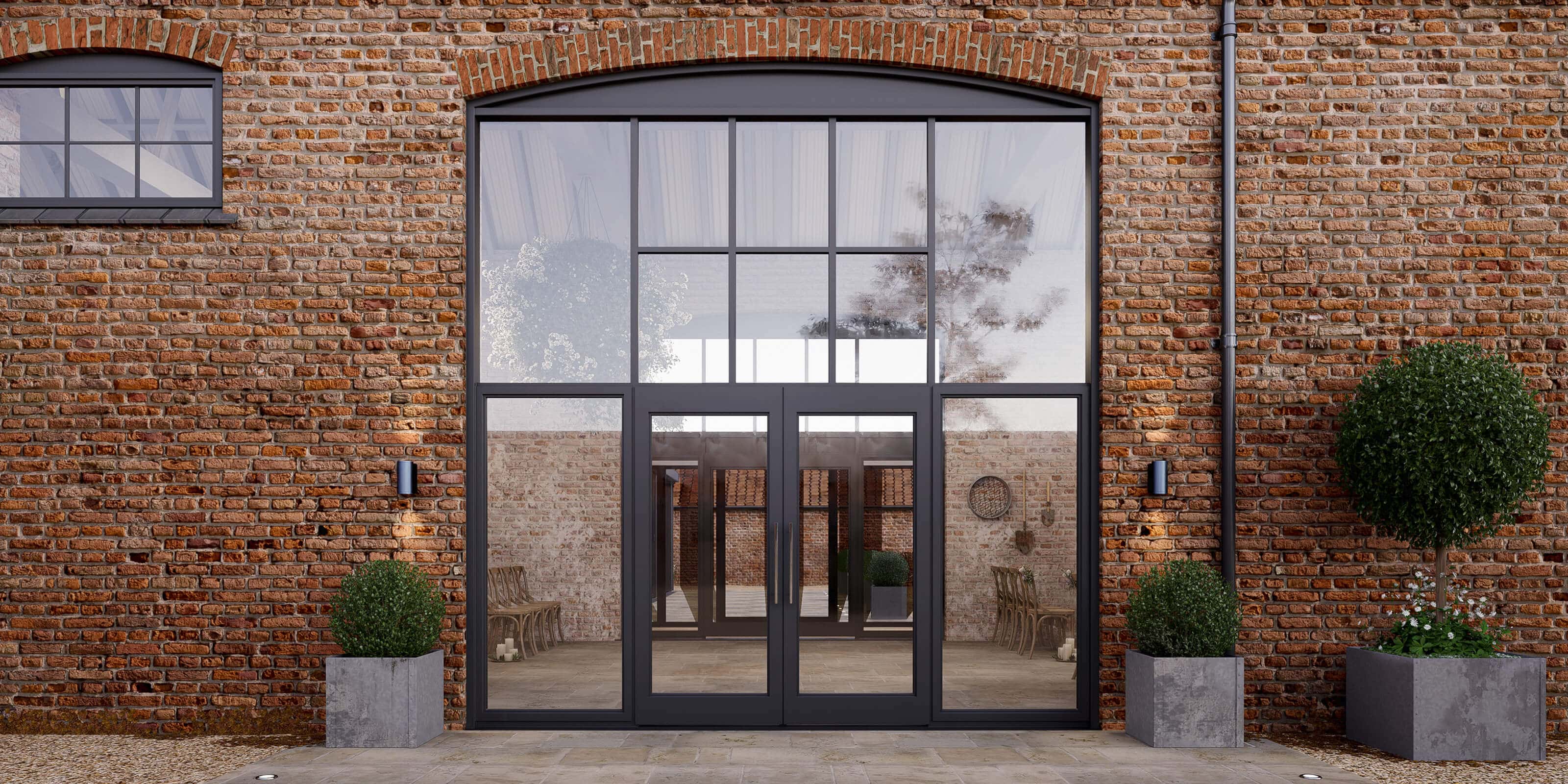 Thetford Farm Barn double doors entrance