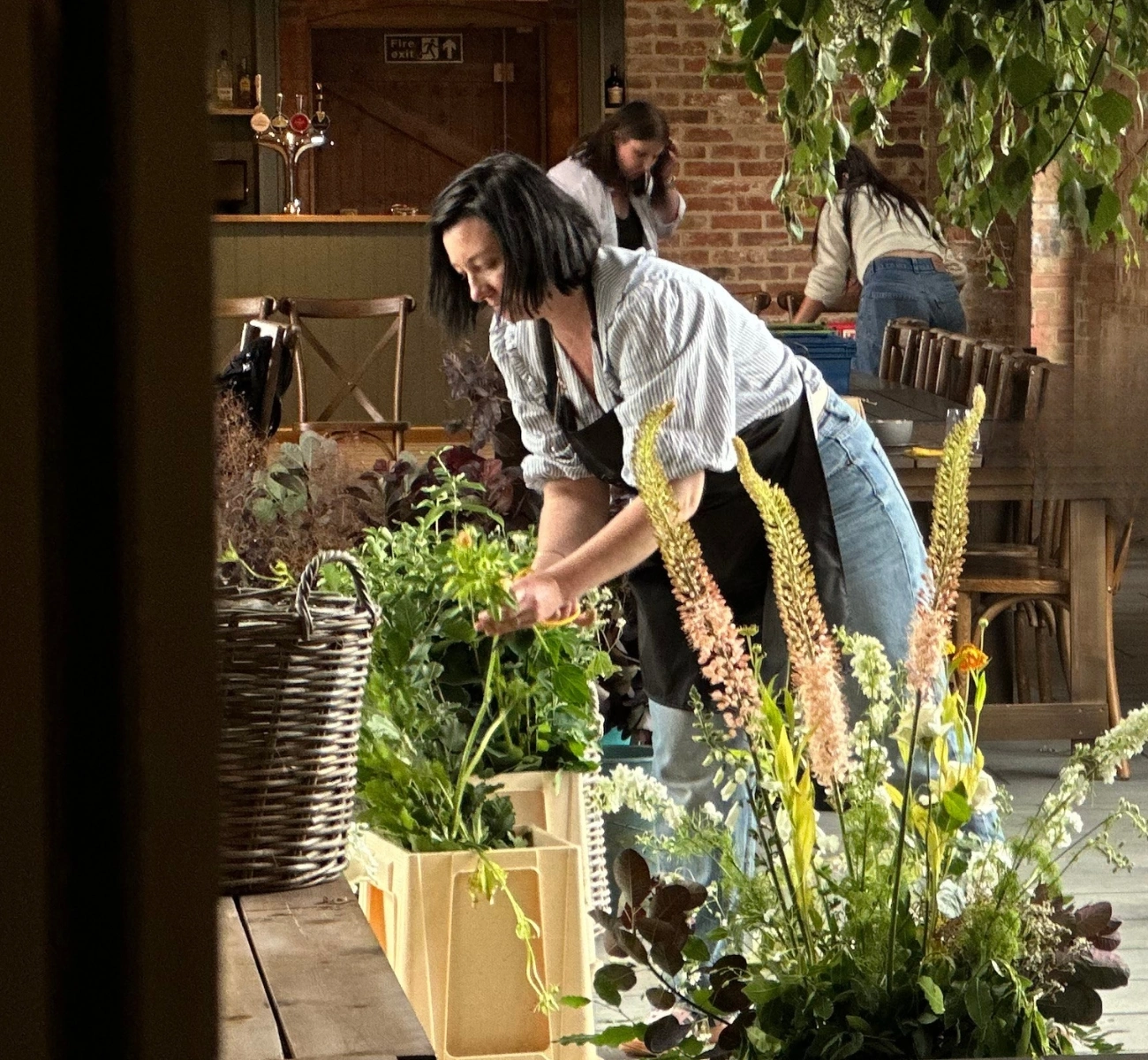 Donna Donna Willingham arranging her flowers
