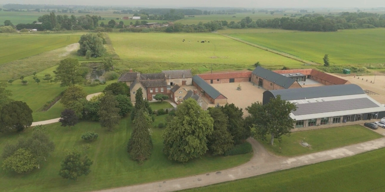 A birds eye view of the Barn
