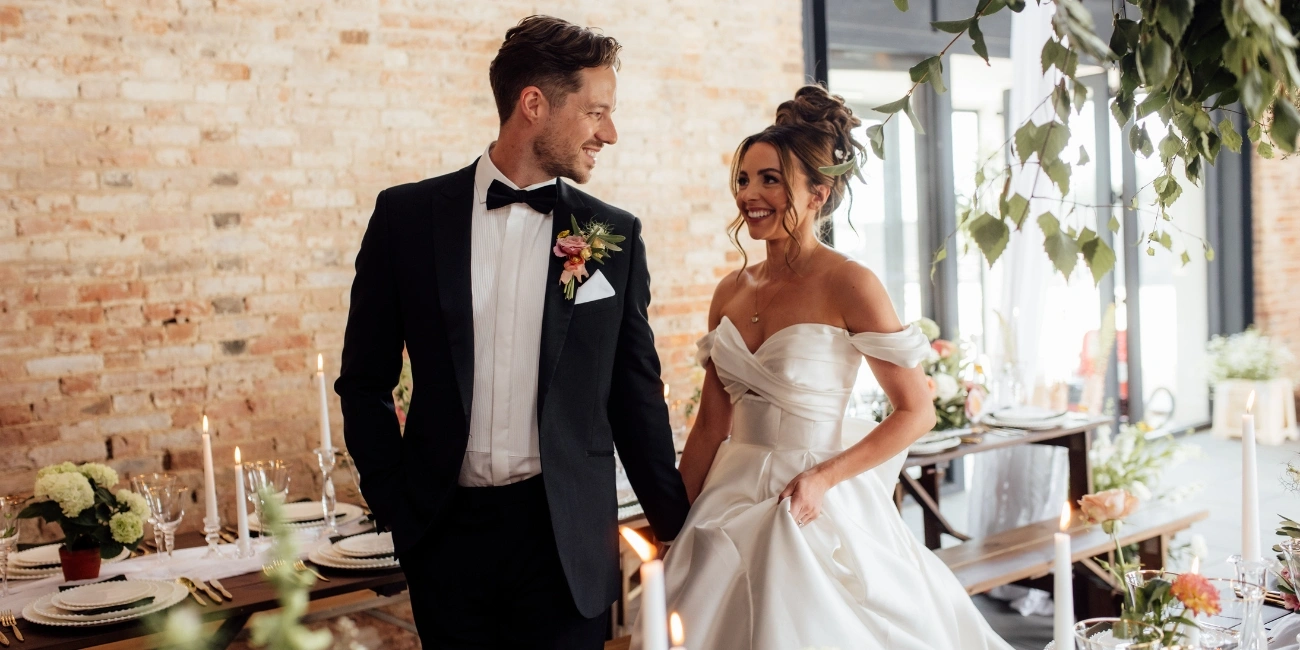 Wedding couple in Ceremony hall