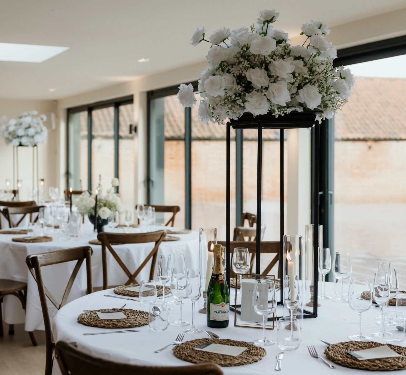 wedding breakfast set up