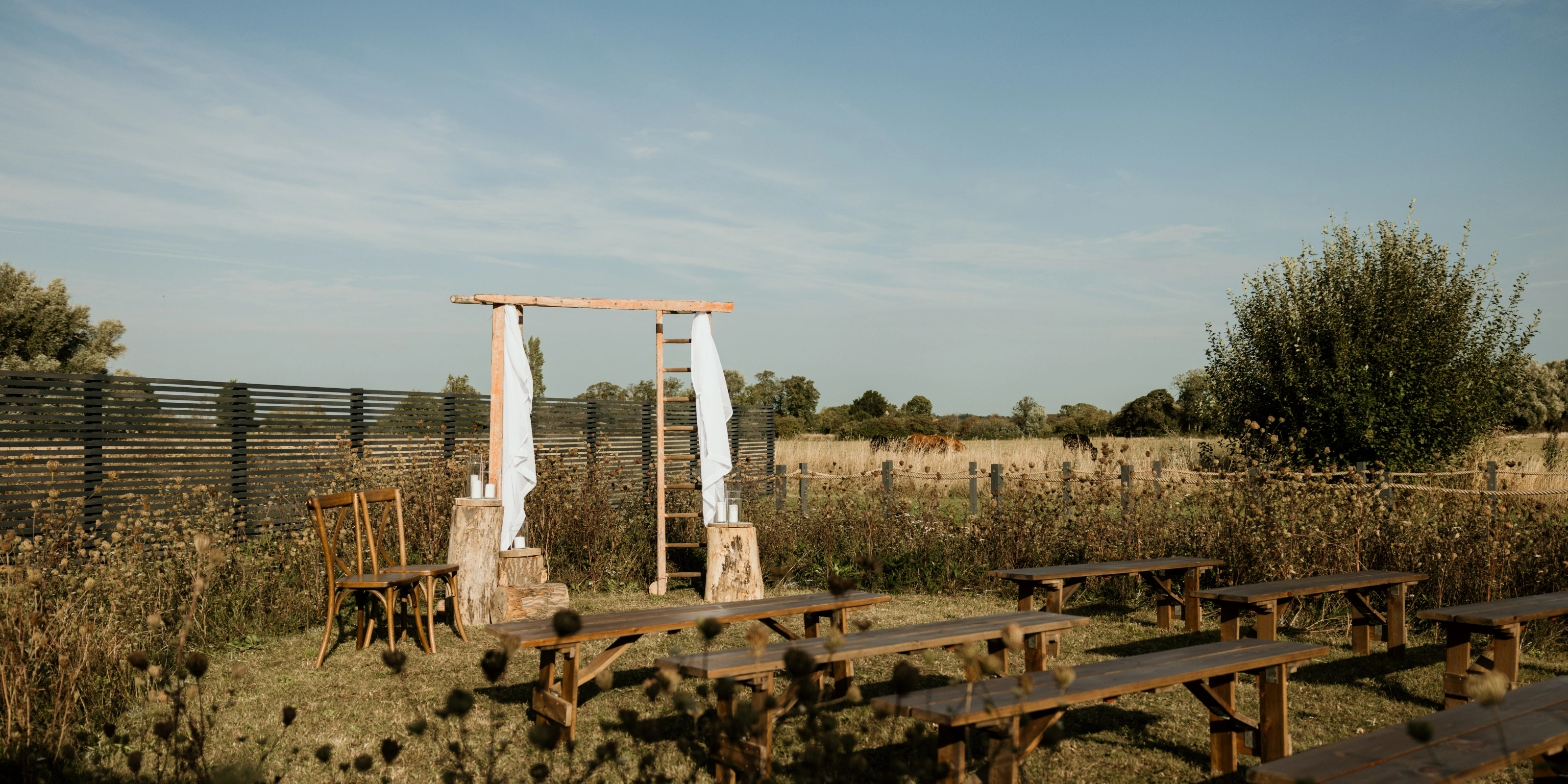 Outdoor Ceremony at Thetford Farm Barn