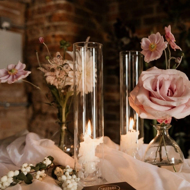 Rose and vases