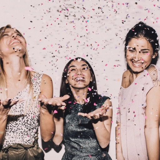 Three Girls Celebrating