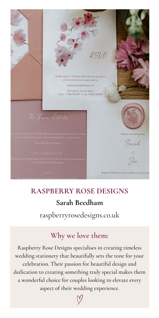 Raspberry Rose Stationary