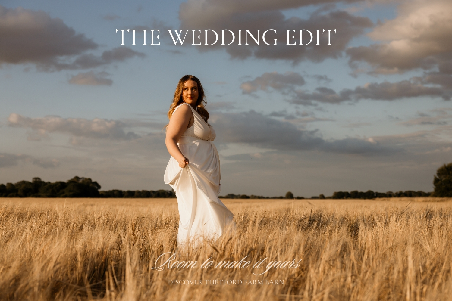 A bride in wheat field